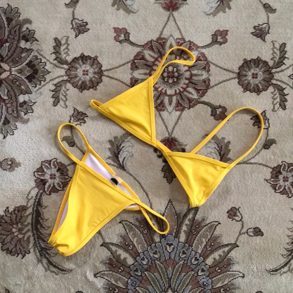 Basic Swim Yellow Bathing Suit Top
